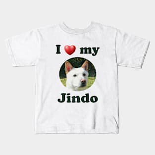 I Love My Jindo Kids T-Shirt